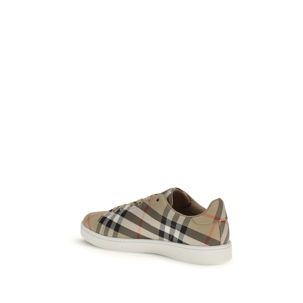 Burberry Beige Nylon Low Top Sneakers