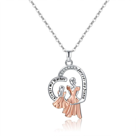 Two-color Electroplated Zircon Figure Shape Pendant