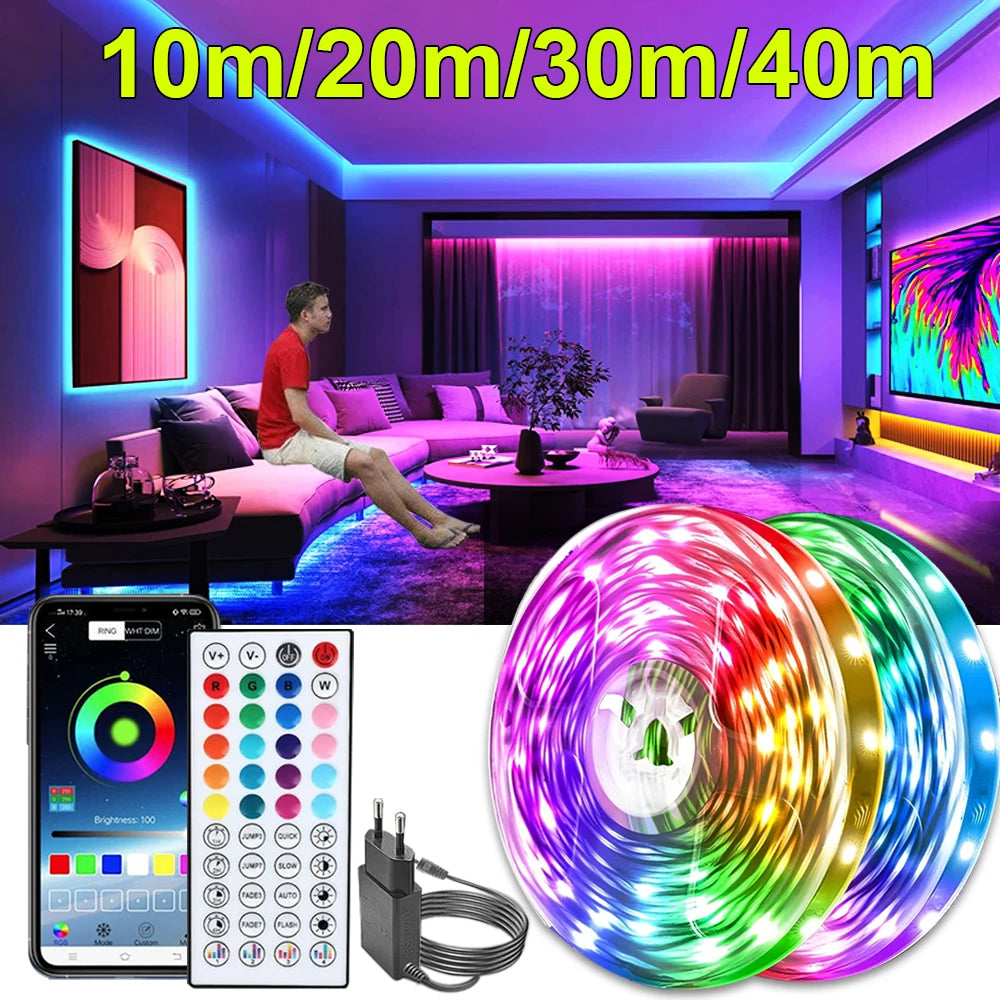 Led Strip Lights 10m 20m 30m 40m Led Lights for Room Music Sync