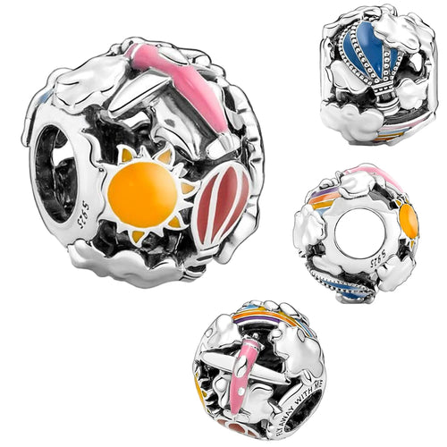 Pink Charms Murano Glass Beads