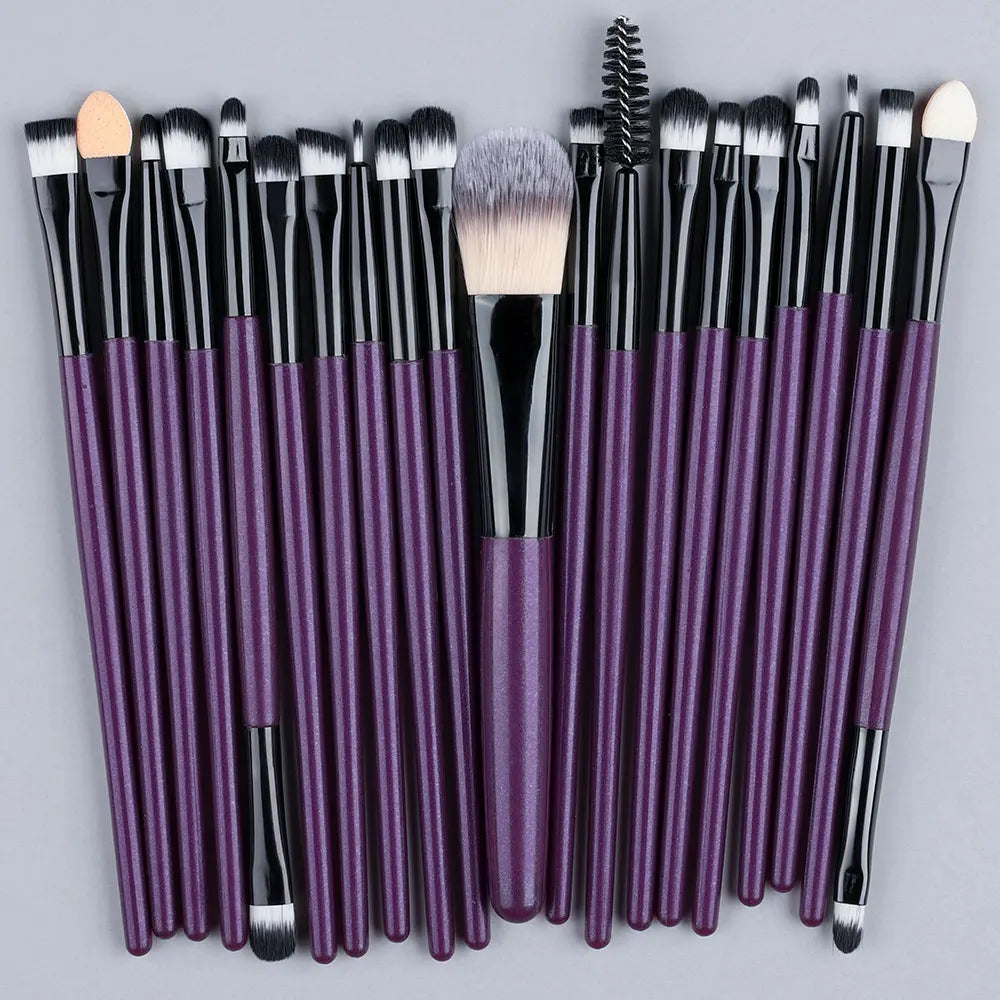 Ensemble de 20 pinceaux de maquillage doux et moelleux