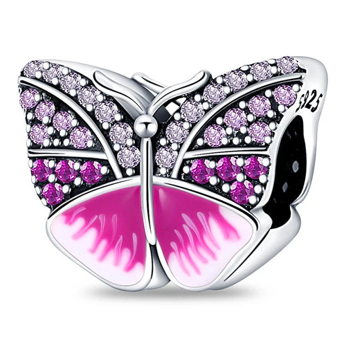 Pink Charms Murano Glass Beads