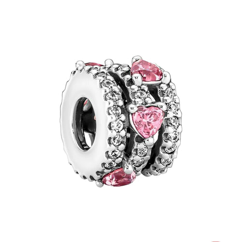 Pink Charms Murano Glass Beads