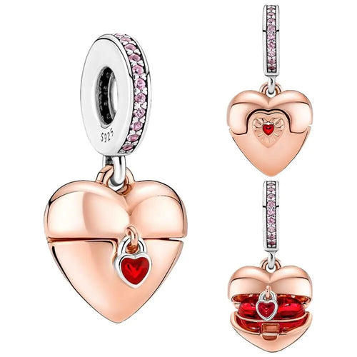 Pink Charms Murano Glass Beads