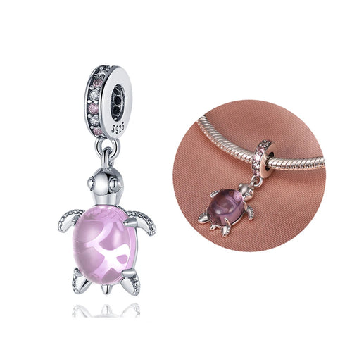 Pink Charms Murano Glass Beads