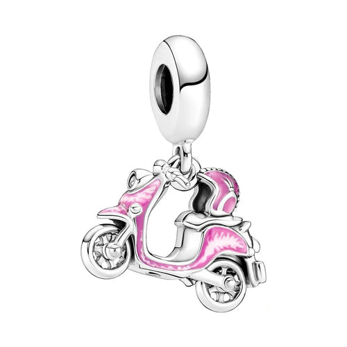 Pink Charms Murano Glass Beads