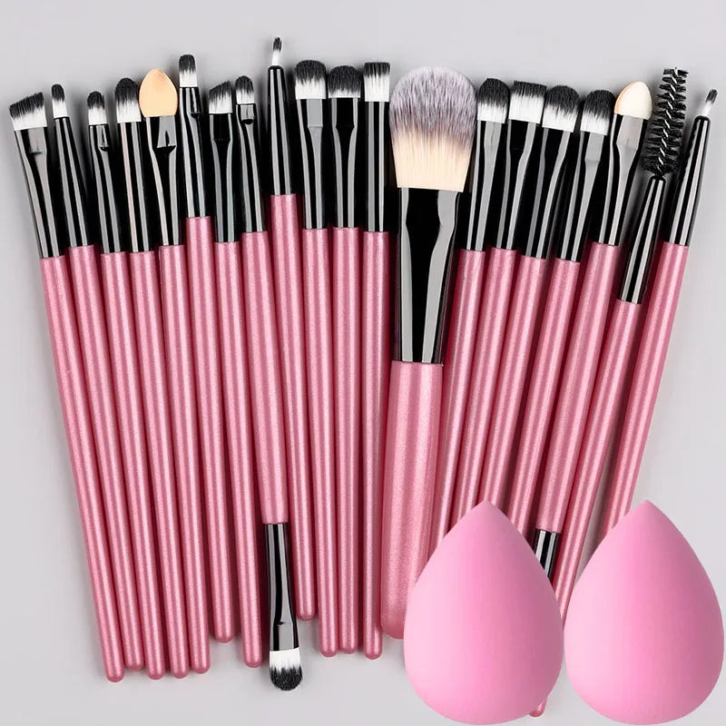 Ensemble de 20 pinceaux de maquillage doux et moelleux