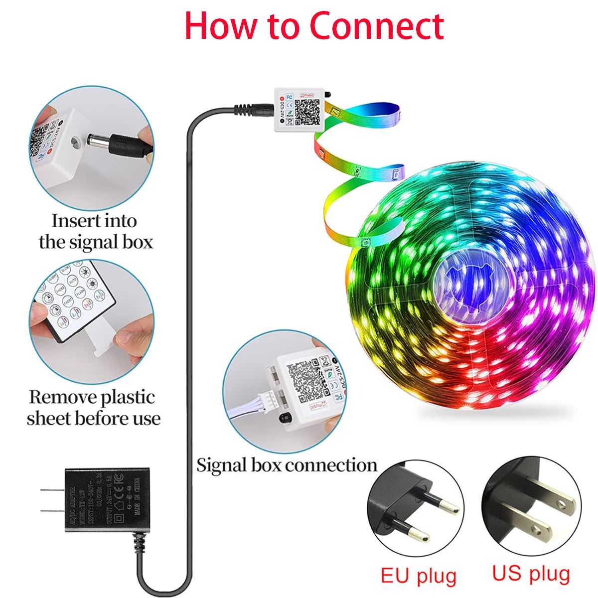 Led Strip Lights 10m 20m 30m 40m Led Lights for Room Music Sync