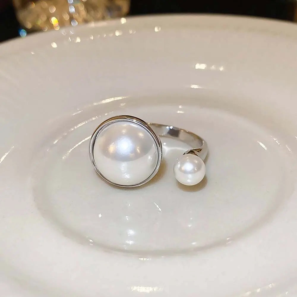 Opening Adjustable Pearl Ring