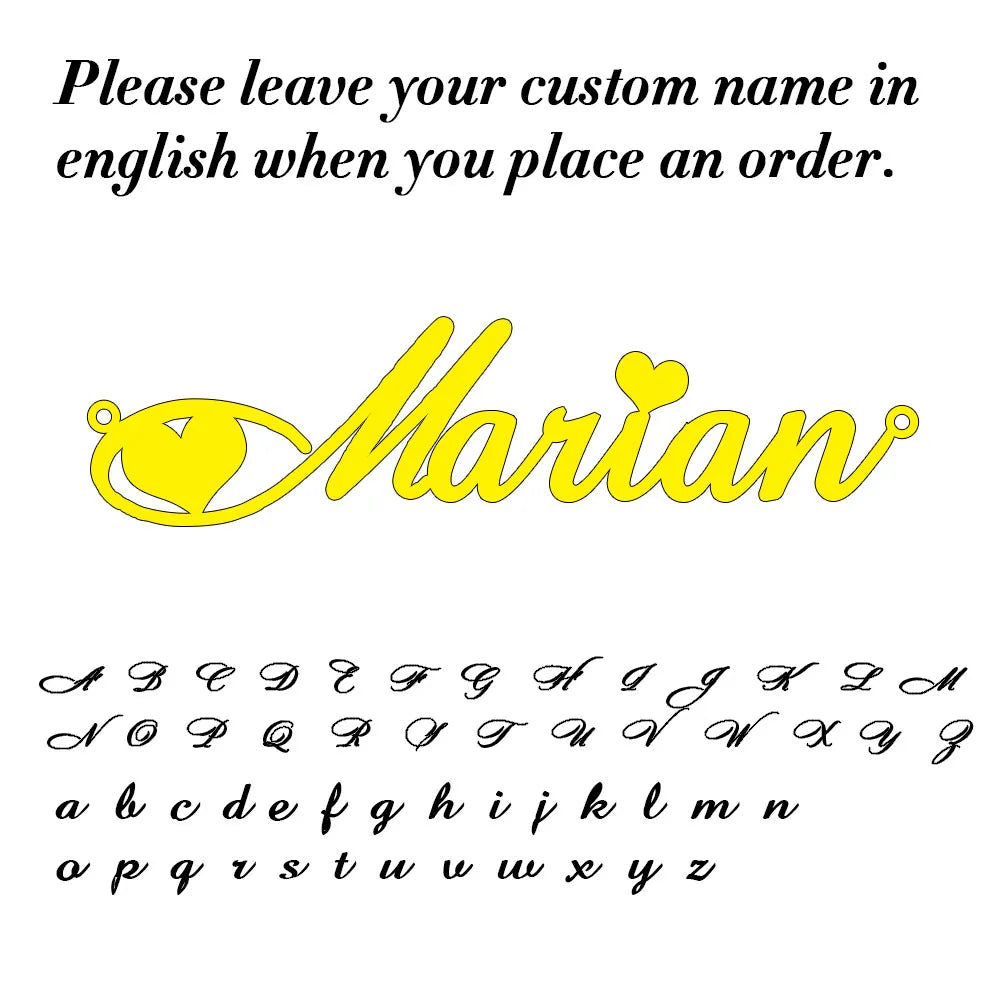 Custom Name Necklace for Women Personalized Cursive Letter Pendant
