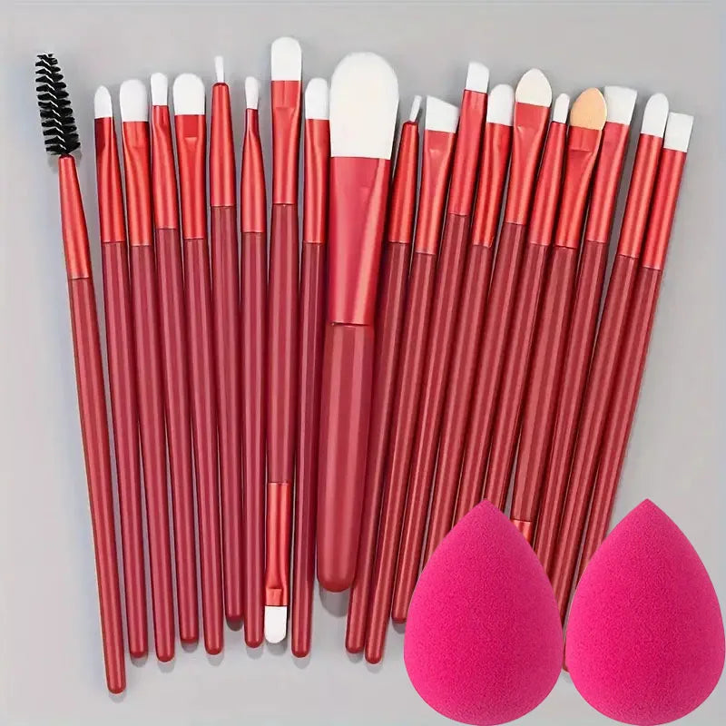 Ensemble de 20 pinceaux de maquillage doux et moelleux