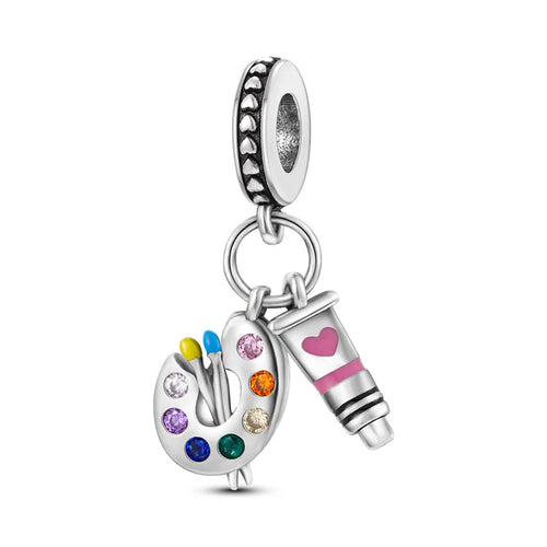 Pink Charms Murano Glass Beads