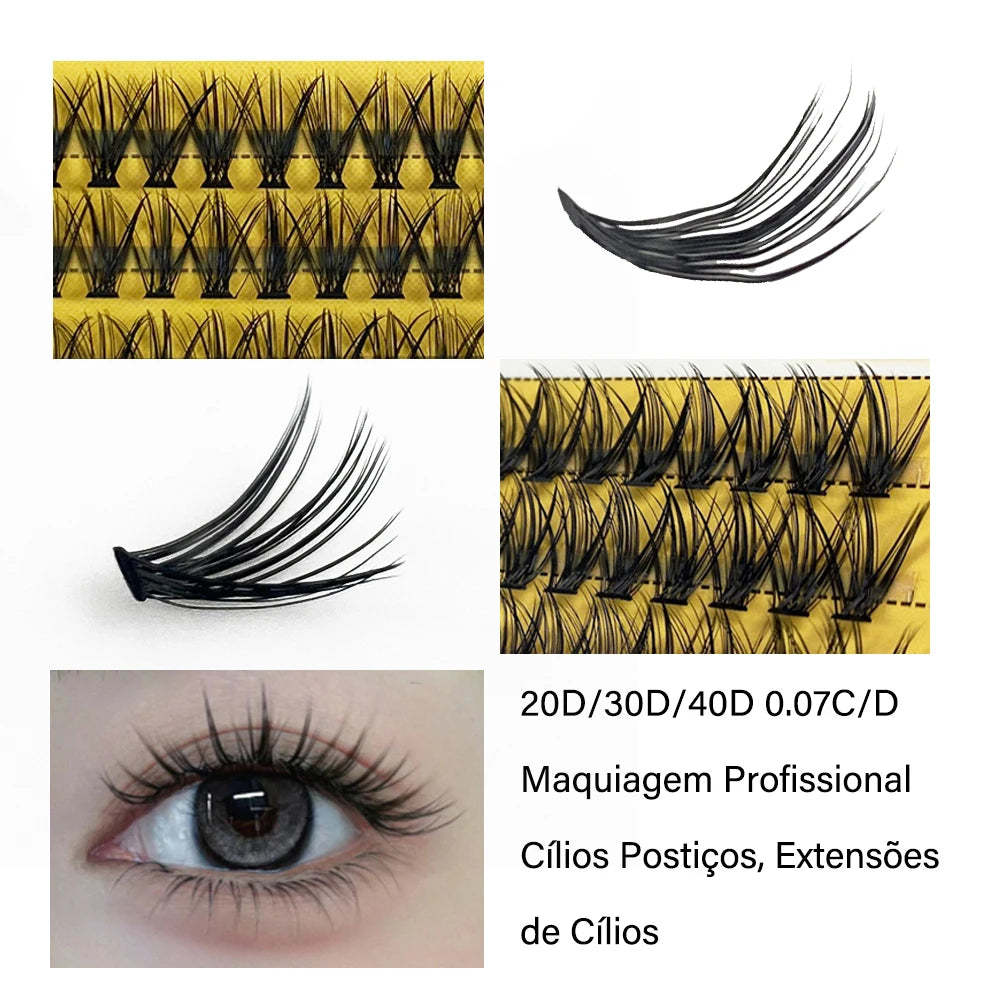 20D/30D/40D Mink False Eyelashes 1/box 60 bundles Eyelash