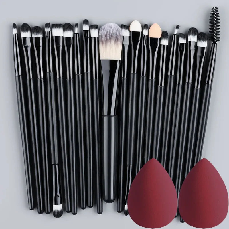 Ensemble de 20 pinceaux de maquillage doux et moelleux