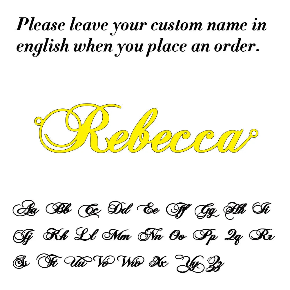 Custom Name Necklace for Women Personalized Cursive Letter Pendant