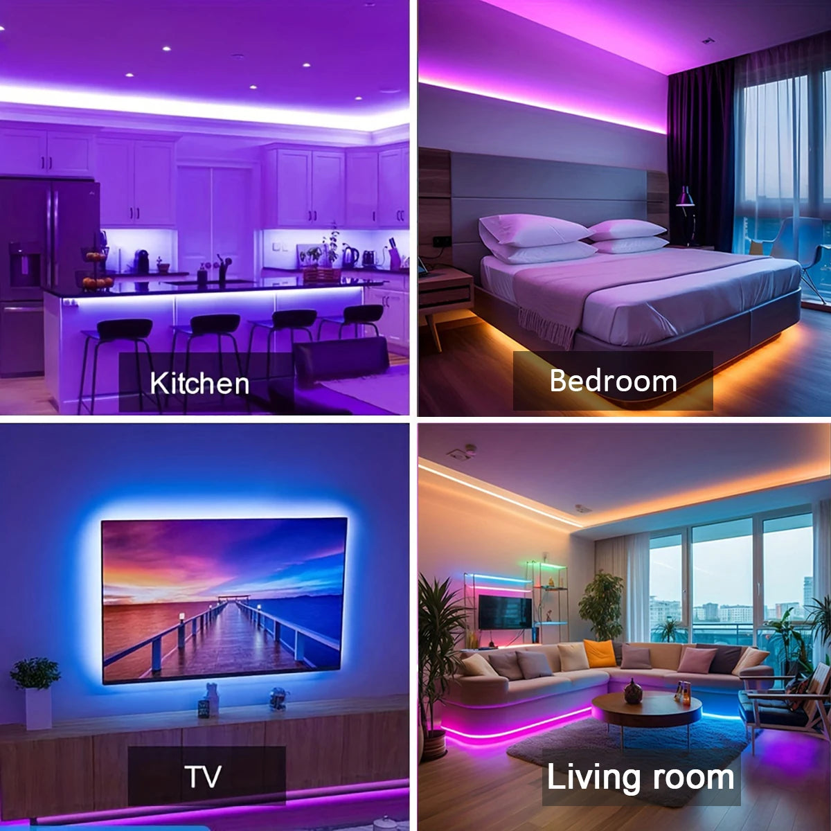 Led Strip Lights 10m 20m 30m 40m Led Lights for Room Music Sync