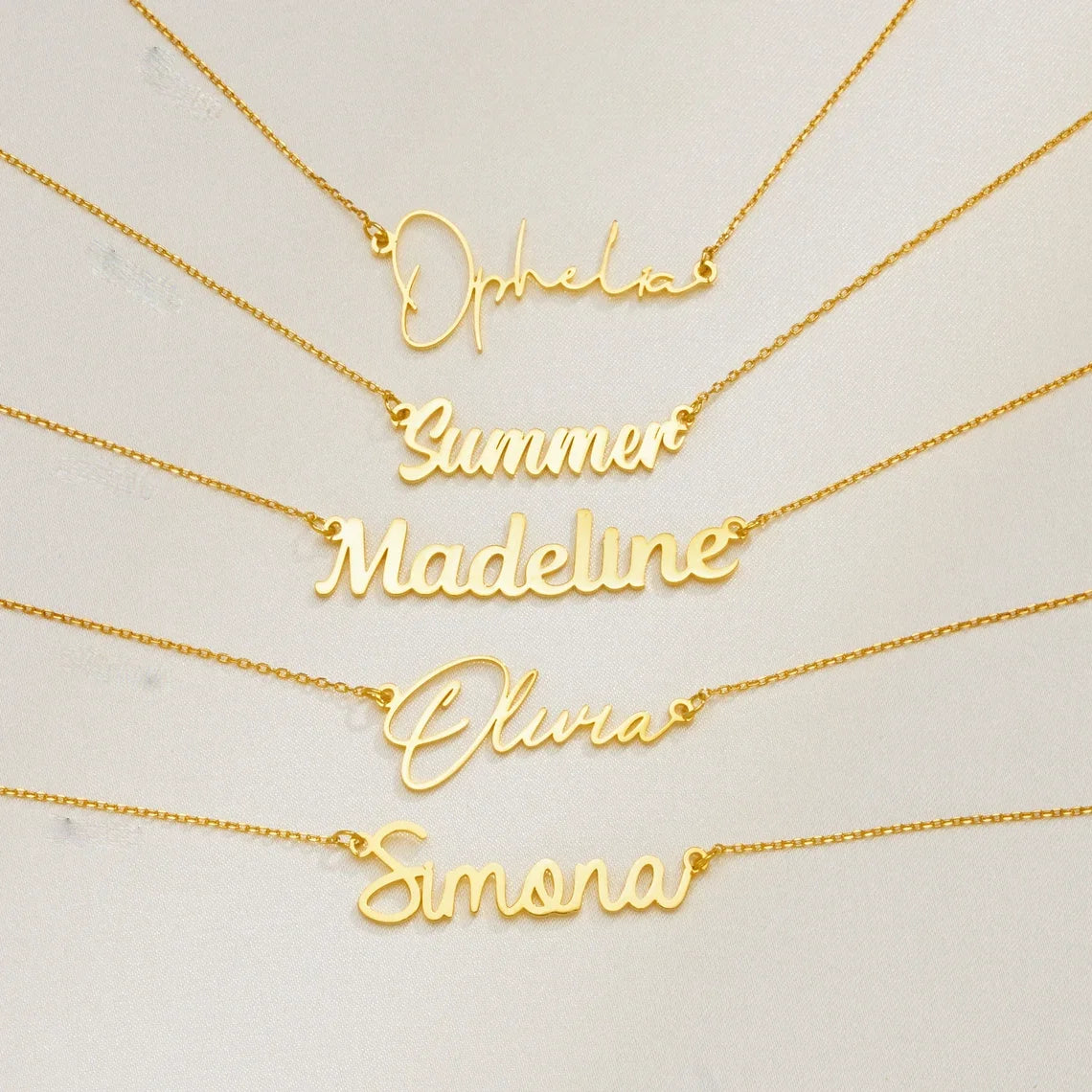 Custom Name Necklace for Women Personalized Cursive Letter Pendant