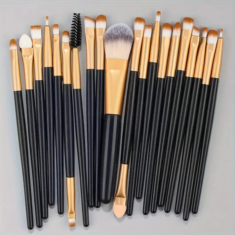 Ensemble de 20 pinceaux de maquillage doux et moelleux