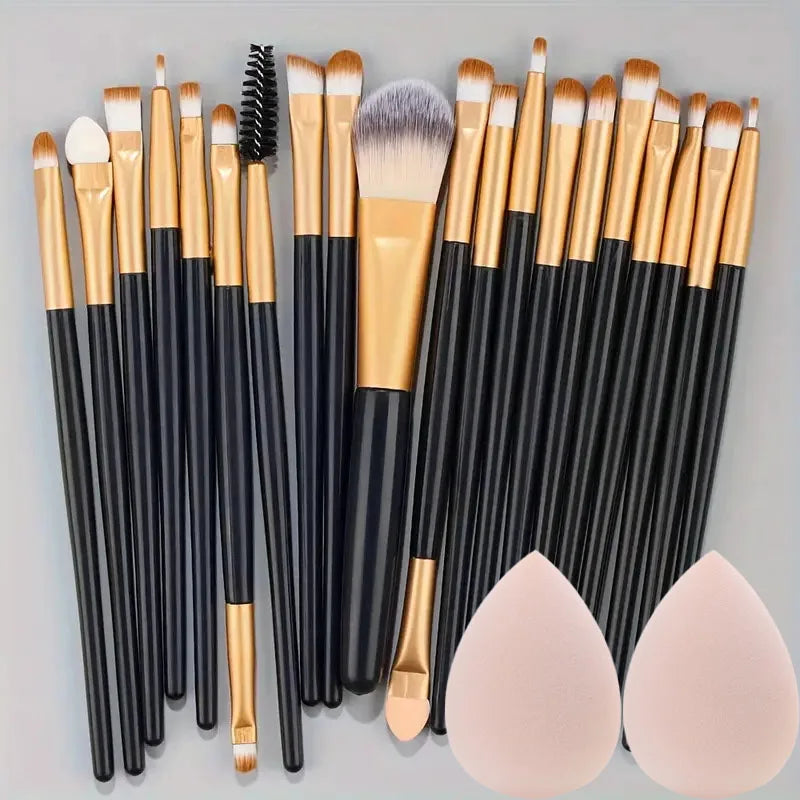 Ensemble de 20 pinceaux de maquillage doux et moelleux
