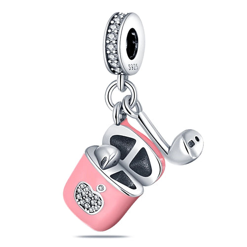Pink Charms Murano Glass Beads